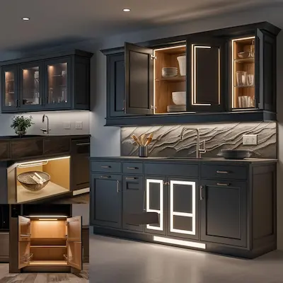 نور داخل کابینت