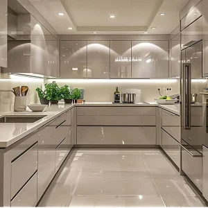 ارتباط نورپردازی و متریال کابینت