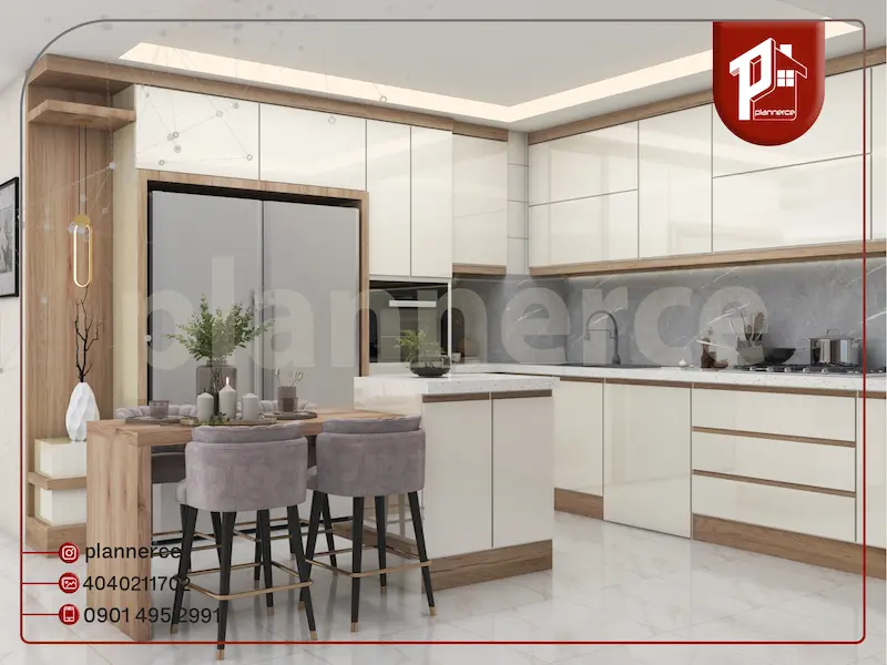 کابینت با متریال براق